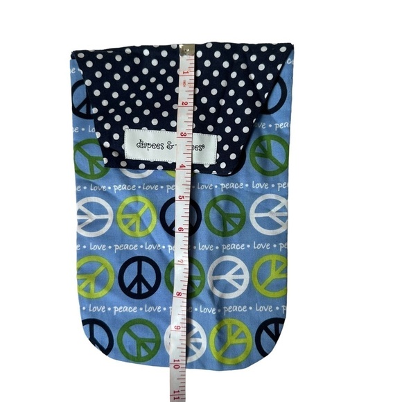 Diapees & Wipees Blue Peace Diaper and Wipe Holder - Picture 4 of 8